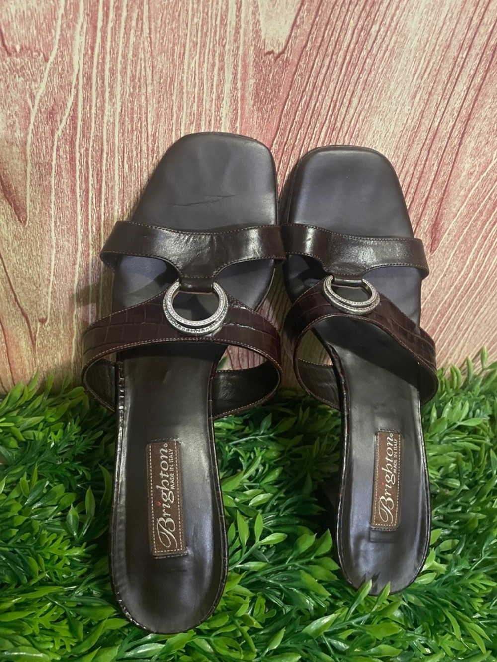 Brighton Women’s Tahlia Brown Leather Heel Sandals - Picture 2 of 8